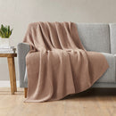 Bree Knit Throw and Pillow Set Textured Soft Blanket Cozy Living Room Accent