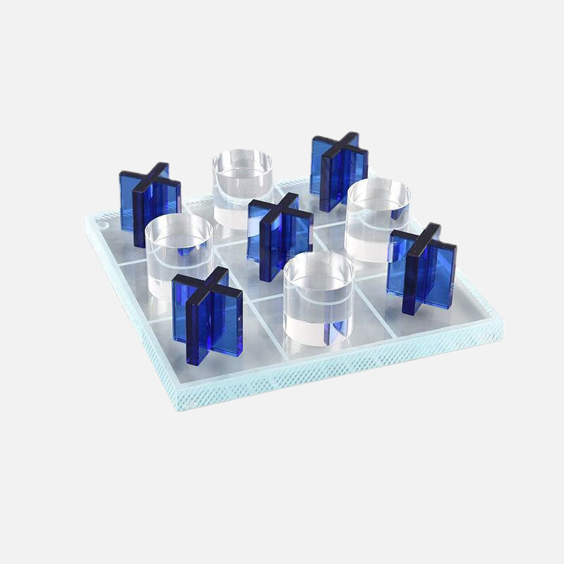 Luxury Glass Chess / Tic Tac Toe Board Set