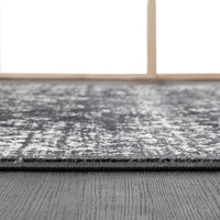 Black and White Distressed Vintage Area Rug Floral Pattern Modern Living Room Soft Floor Carpet
