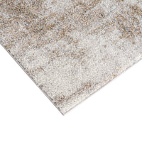 Neutral Brown and Beige Cozy Shag Area Rug Soft Textured Gradient Design Modern Living Room Floor Carpet