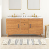 Woven textured bath rug stripe non skid shaggy bathroom mat boho inspired handwoven rug
