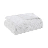 Zuri Oversized Faux Fur Throw Blanket Luxurious Plush Soft Decorative Accent
