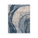 Modern Area Rug Blue Abstract Pattern Soft Textured Living Room Decor