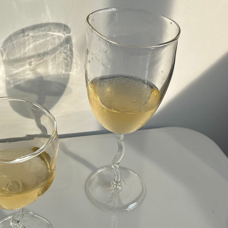ANJOU WAVY Glass Cup: Crystal Clear Elegance for Eco-Friendly Sipping  Pleasure