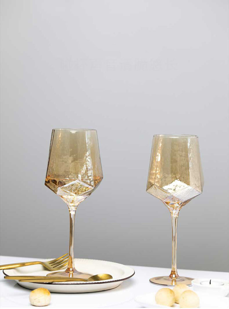 Gold Amber Wine Glasses