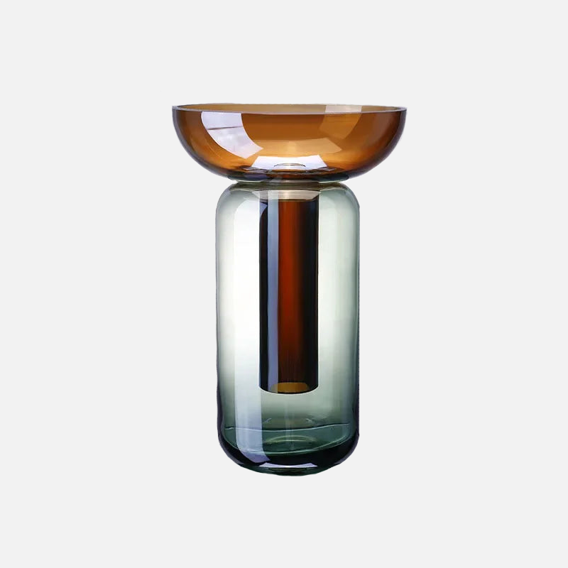Modern minimalist colored glass vase
