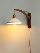 Walnut Wood Adjustable Wall Lamp