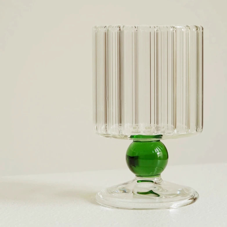 Ripple & Dot Glass Goblet