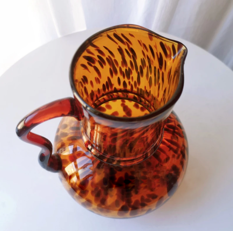 Leopard Murano Glass Flower Vase