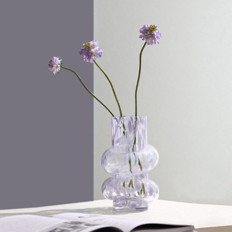 Murano Marble Twist Glass Vase