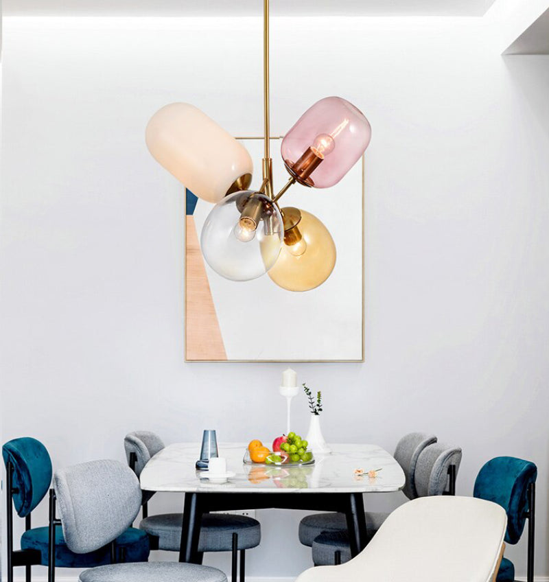 Colorful Glass Hanging Lamps