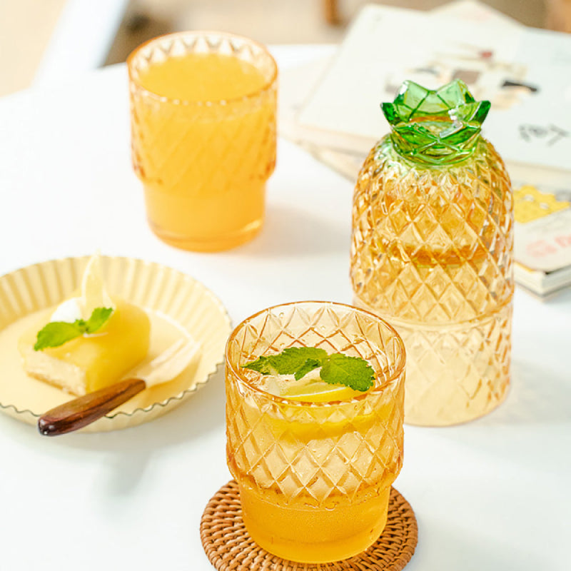 Pineapple Stackable Glass Cup Set