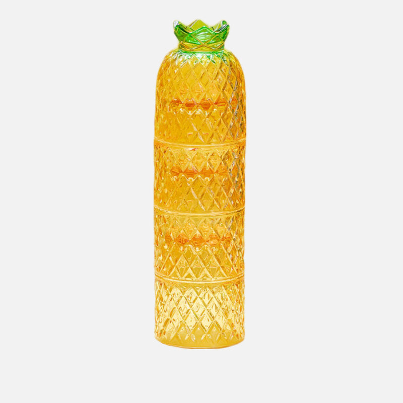 Enhance Your Table with Our Pineapple Stackable Glass Cup Set