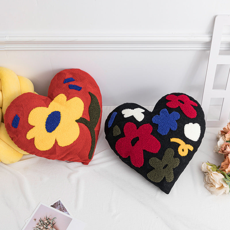 Pillows & Throws Floral Heart Pillow Cushion Home Decoration