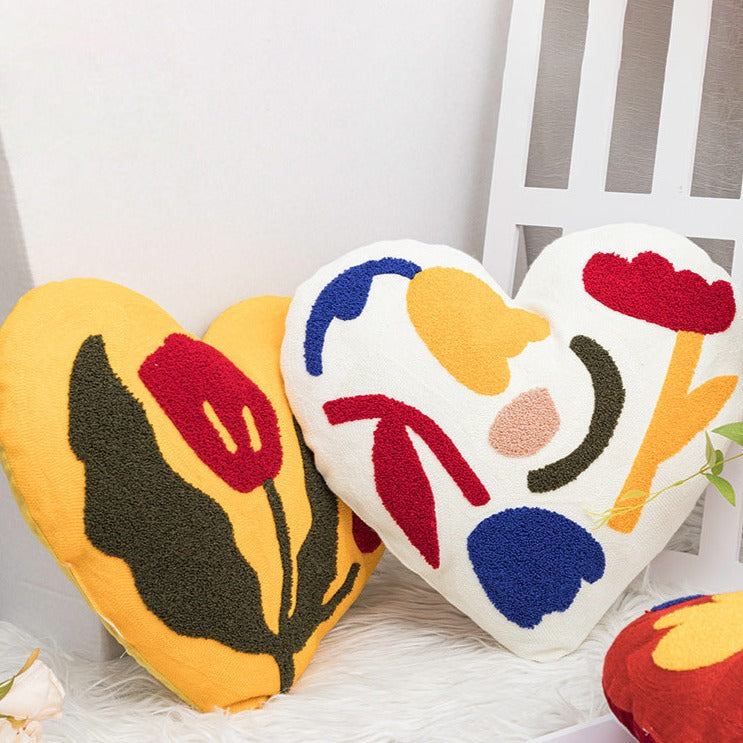 Pillows & Throws Floral Heart Pillow Cushion Home Decoration