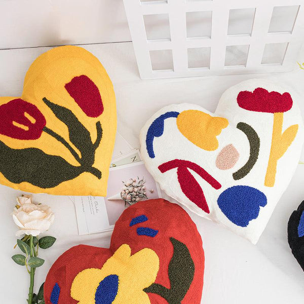 Pillows & Throws Floral Heart Pillow Cushion Home Decoration