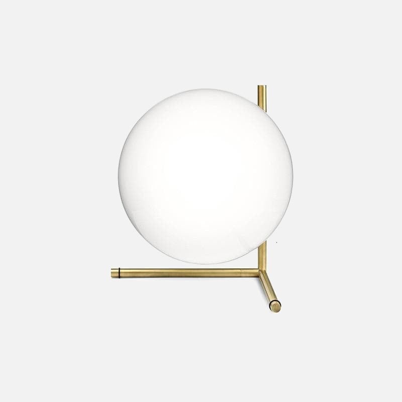 IC Table Lamp Post Modern Frosted Sphere Brass Table Lamp