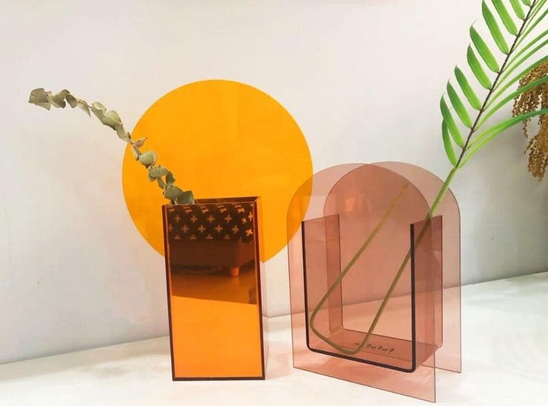 Orange Acrylic vase