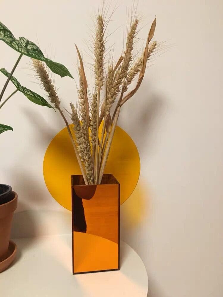 Orange Acrylic vase