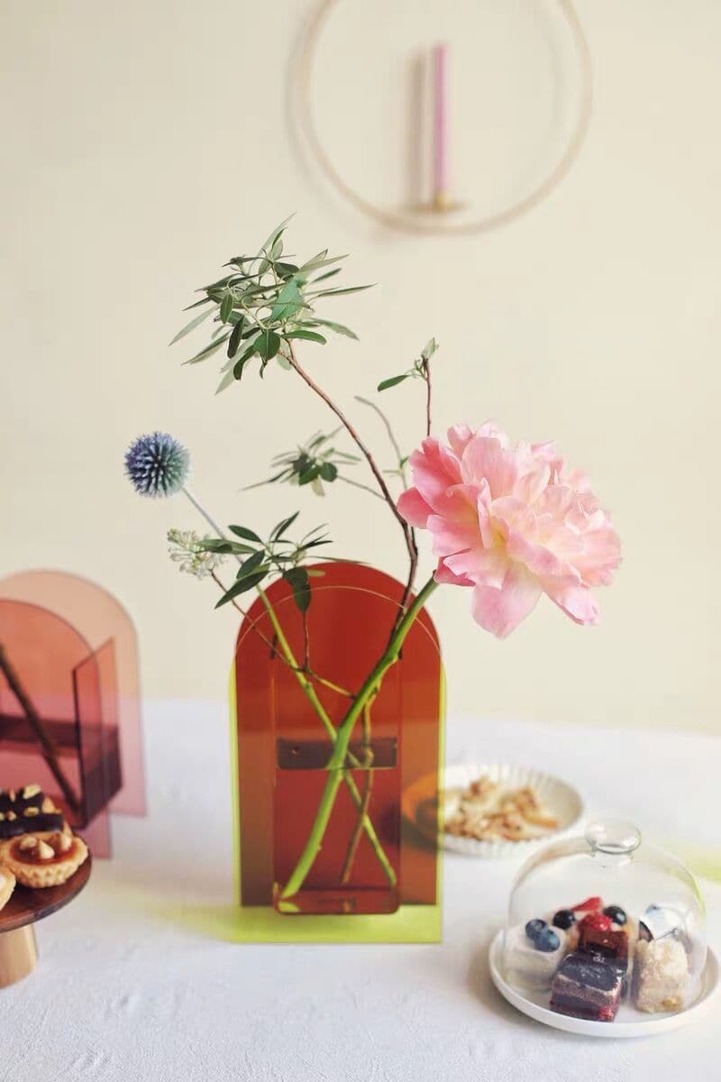 Red Acrylic vase