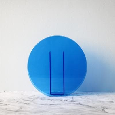 Blue Round Acrylic vase