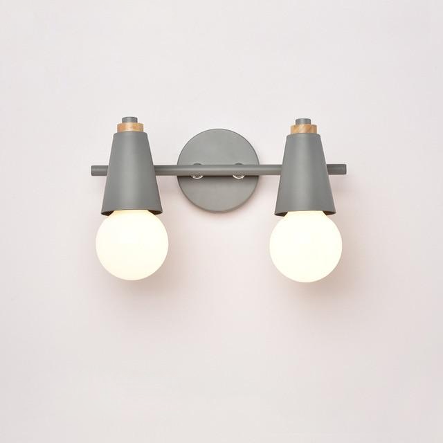 two light wall lamp grey