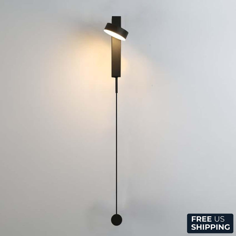 Vertical Rectangle Black Iron Painted Wall Light