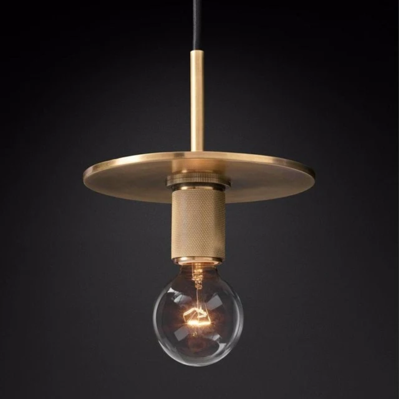 industrial art deco pendant brass glass lamp