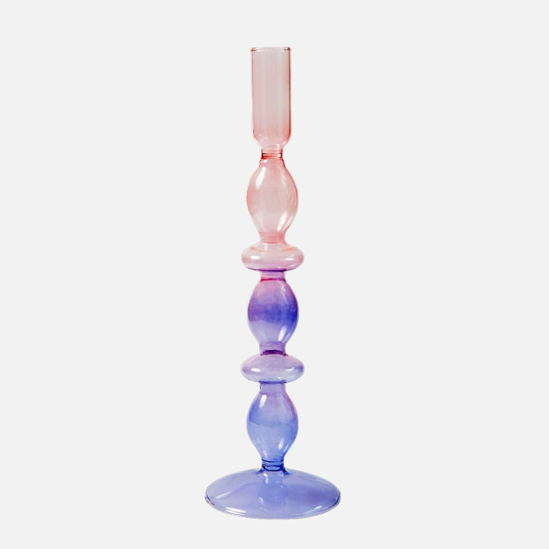 It's a Rainbow Glass Candle Holder