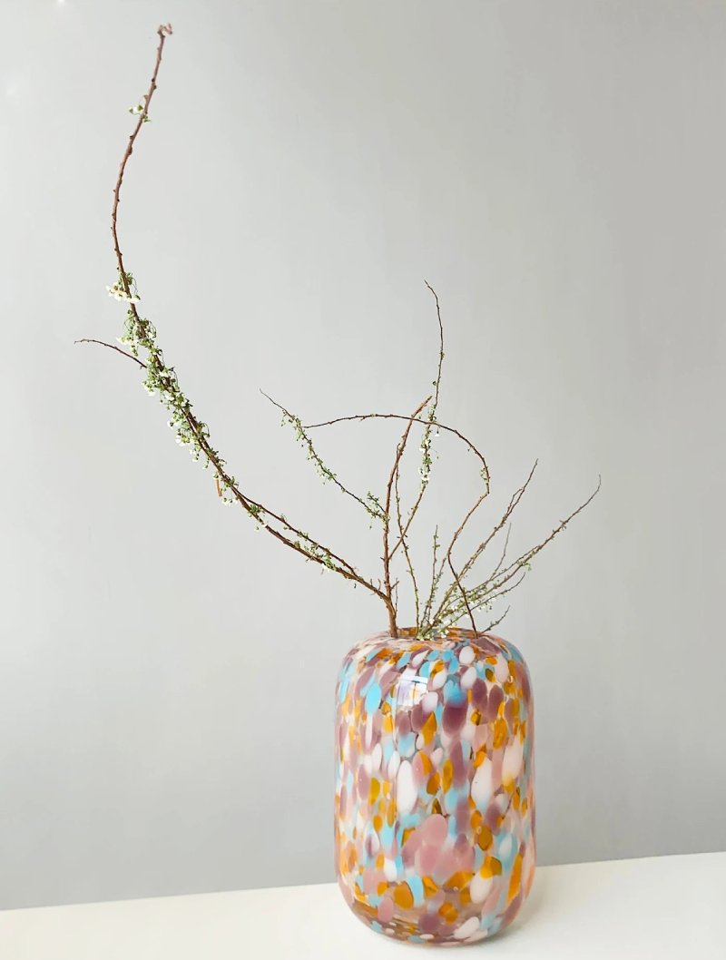 Paint Dot Retro Glass Vase