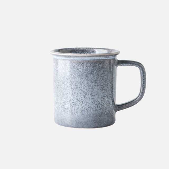 round glossy ceramic mug