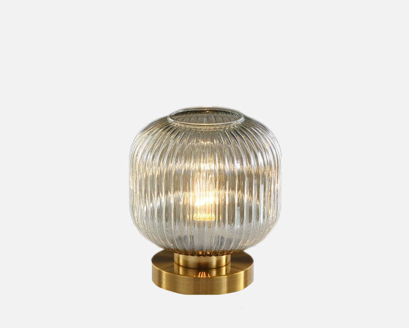 Smoky Glass Table Lamp