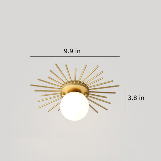 Pendant Light in Modern Style Ceiling Light with Gold Glass Ball