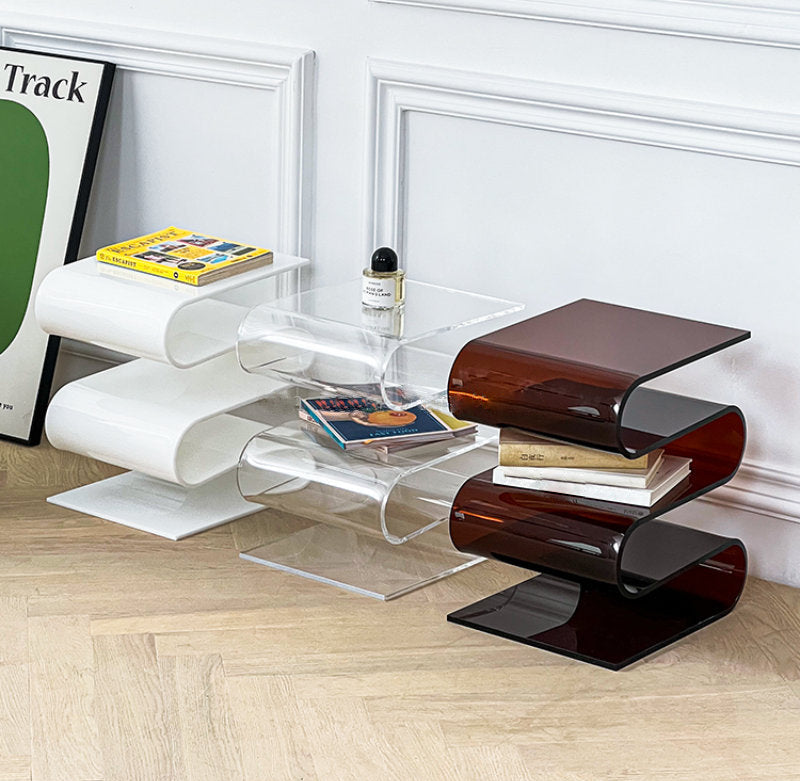 Swing Wave Acrylic Rack Side Table