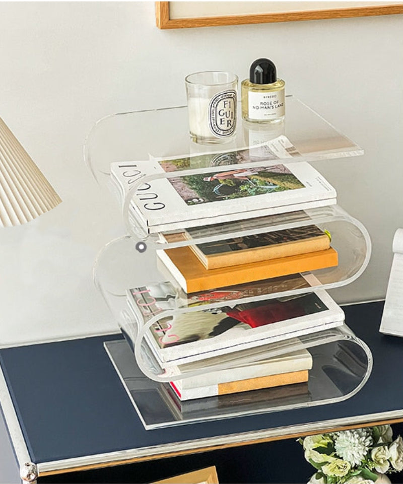 Swing Wave Acrylic Rack Side Table