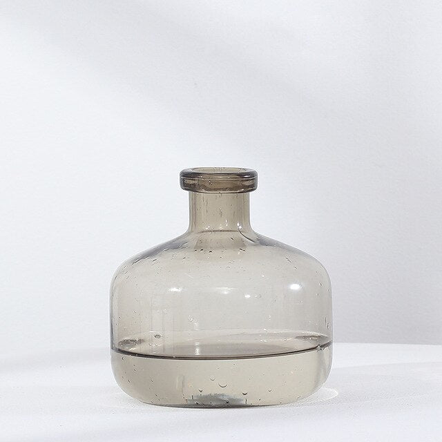 cylinder vintage tinted brown glass vase