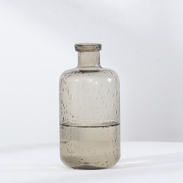 cylinder vintage tinted brown glass vase
