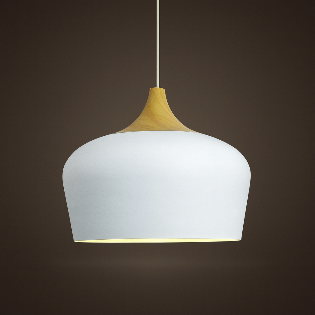 Soft Pastel Palette Pendant Lights in Metal & Wood