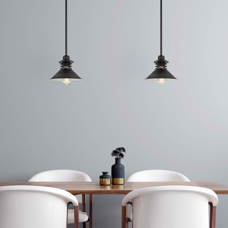 Steel Matte Black Pendant & Ceiling Lamp