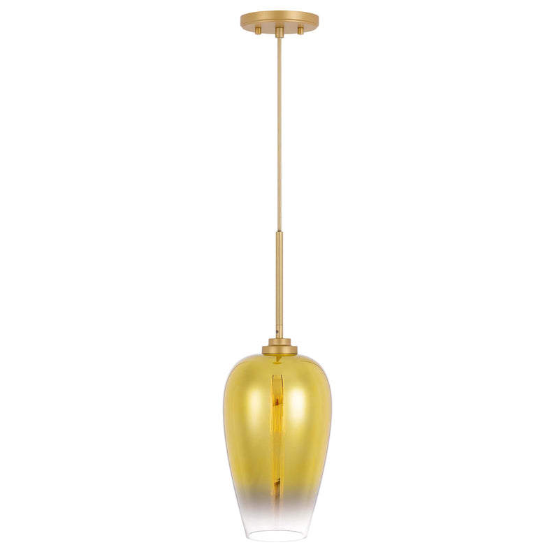 Light Gold Metallic Gradient Glass Pendant & Ceiling Lamp