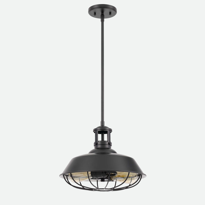 Steel Nickel Black Pendant & Ceiling Lamp