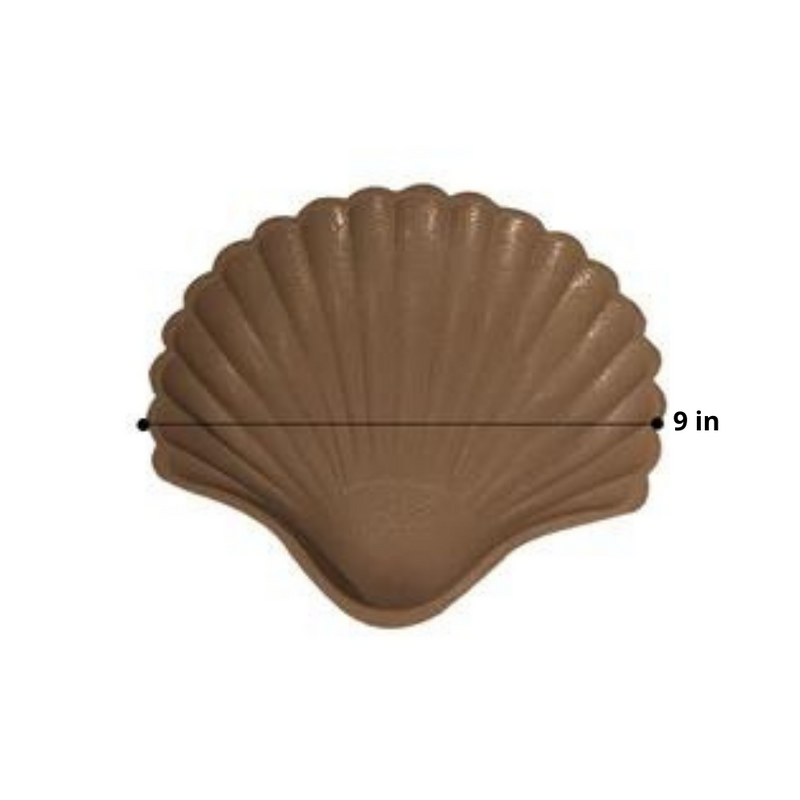 Seashell Shaped Brown Jewelry Tray Dimensions 