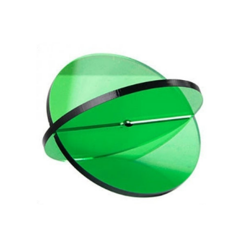 Acrylic Glass Round Rich Colored Tint Non Slip Coaster Green 2 pcs