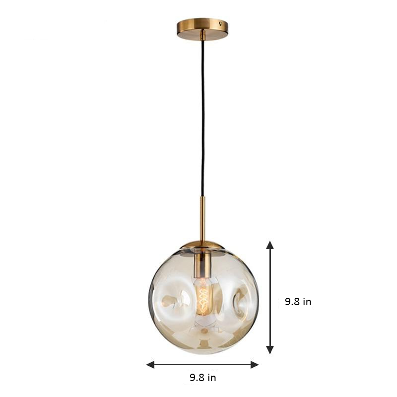 Round Gold Hanging Lamp Measurements