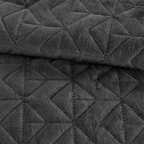 Quilted Plush Heated Blanket