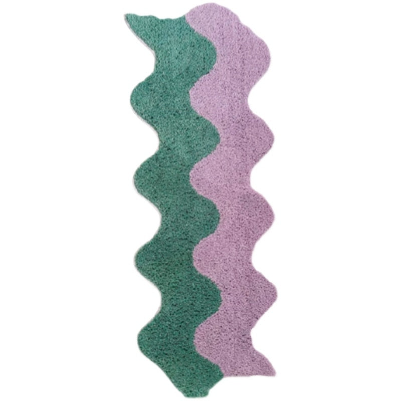 Curly Shaped Fleece Anti- Slip Floor Mat