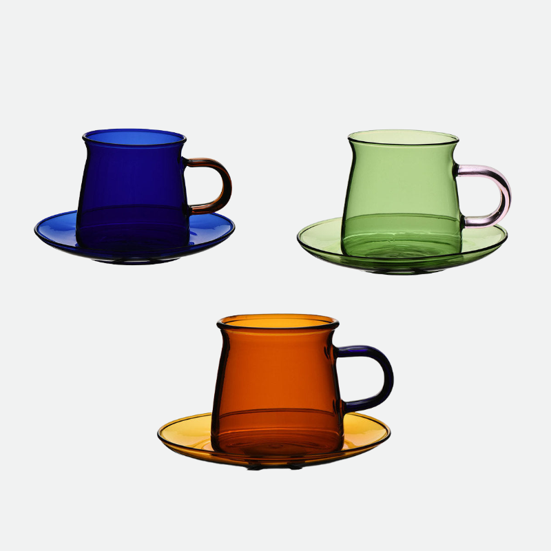 Dinnerware Resistant Glass with Saucer Tea Cup