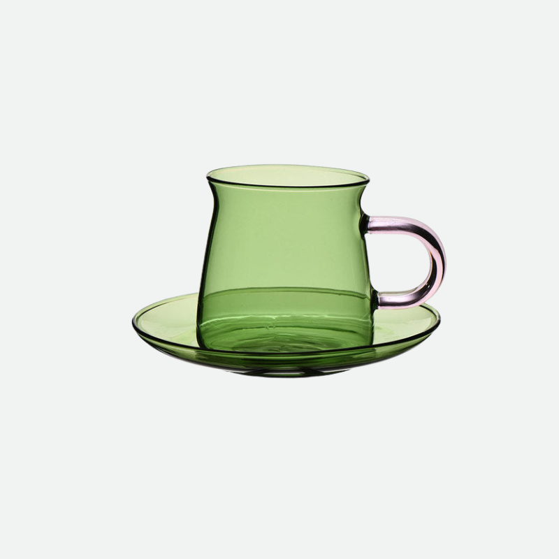 Dinnerware Resistant Glass with Saucer Tea Cup