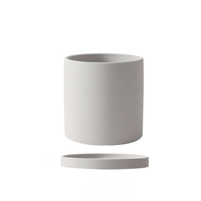 15 inch ceramic planter with saucer Royaleva All The Bright Colors Planter with Saucer Set, M / Mint
