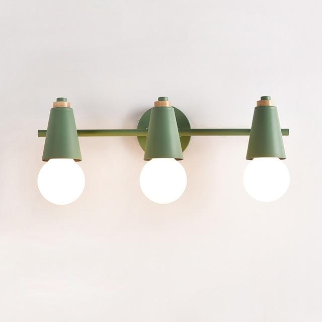 triple sconce green